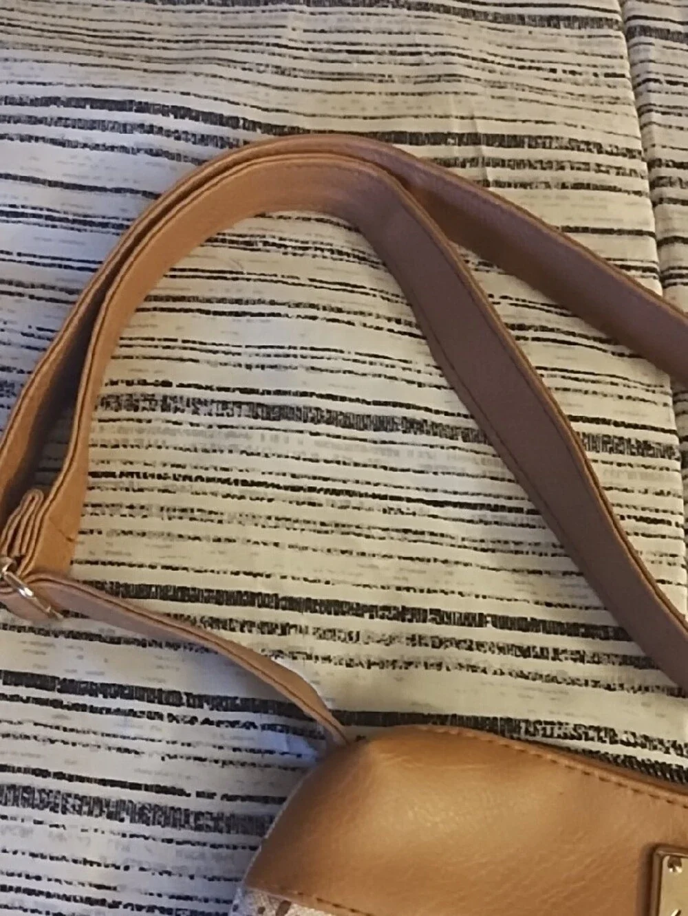 Baby Phat Cream and Tan Shoulder Crossbody with Matching Wallet